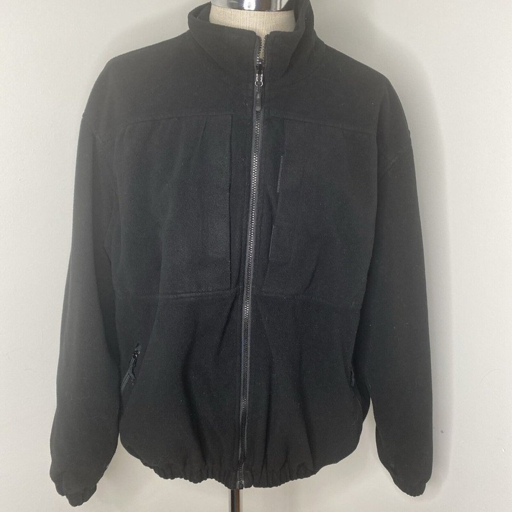 511 Tactical Series Mens Jacket Black 2XL Full Zip Pockets Softshell Coat Lined
